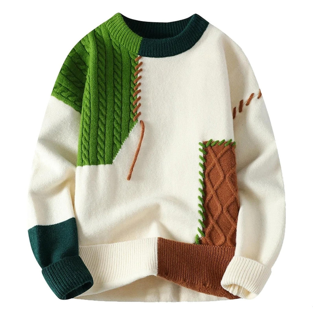 Ole™ | Hyggelig patchwork-sweater