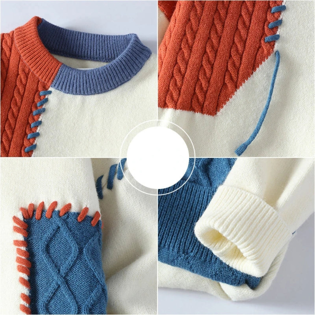 Ole™ | Hyggelig patchwork-sweater